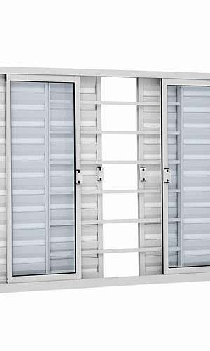 Janela veneziana com vidro Janela veneziana com vidro