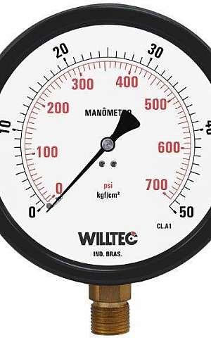 Manômetro com caixa de alumínio Manômetro com caixa de alumínio