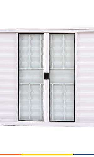 Veneziana de alumínio com grade Veneziana de alumínio com grade